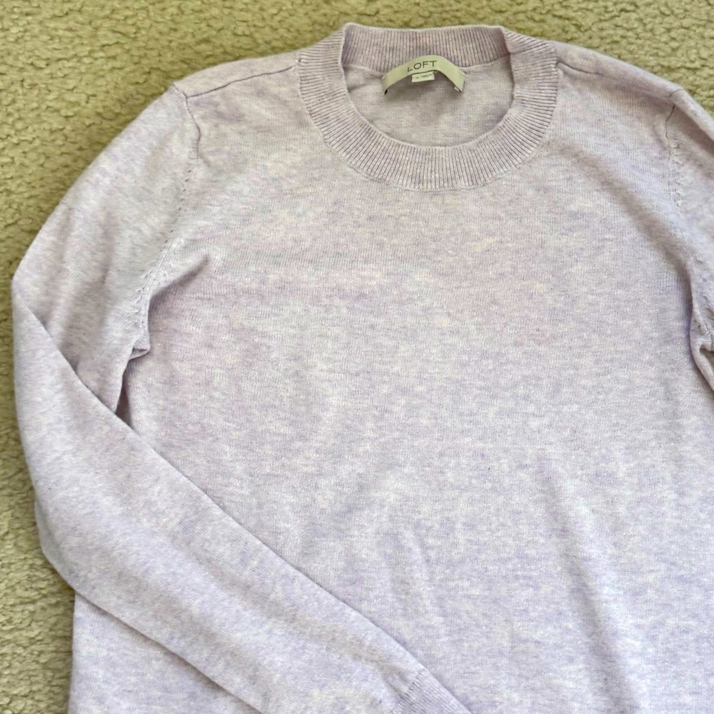 LOFT - crewneck sweater - lilac - size S